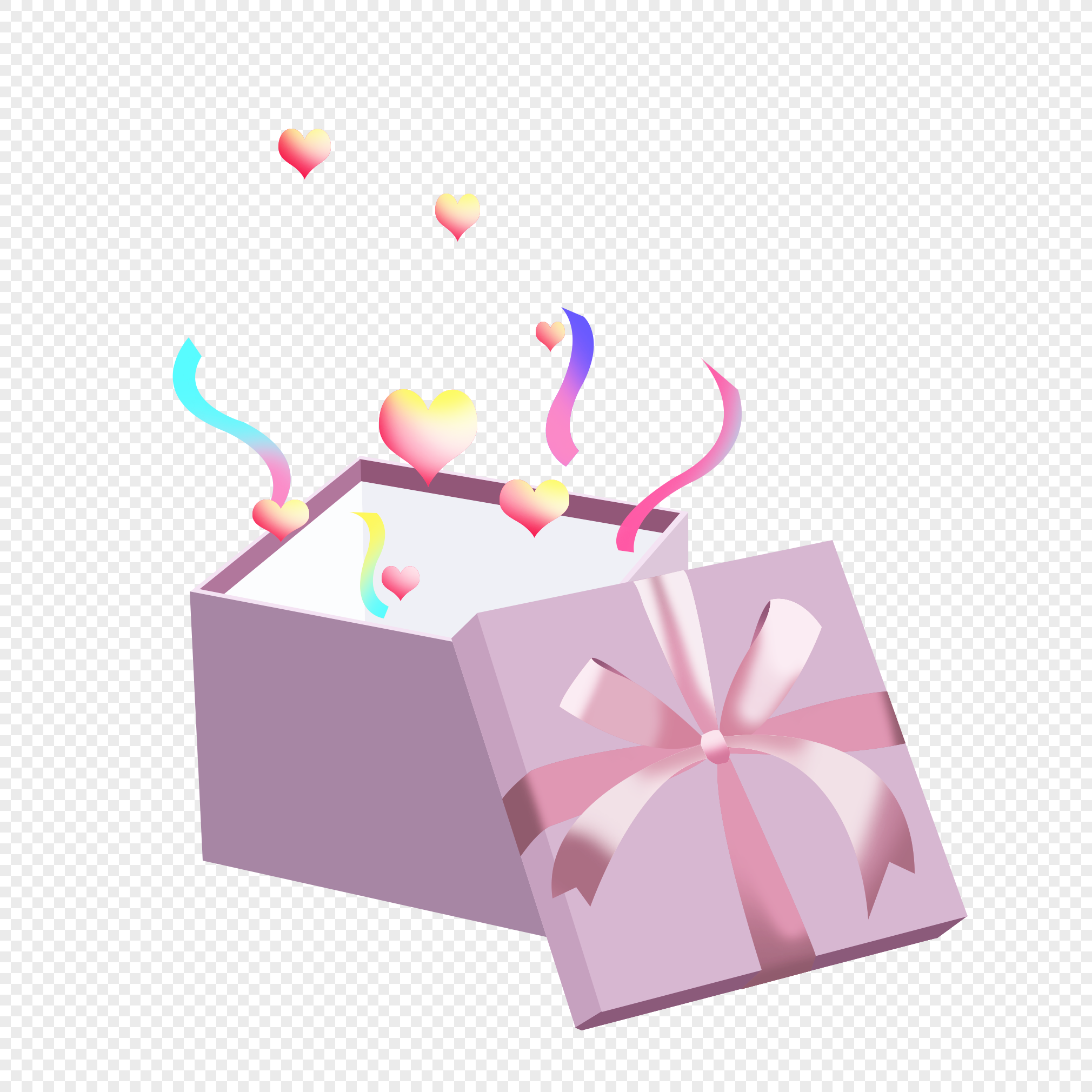 生日礼物盒和彩色气球图片素材-编号29138331-图行天下