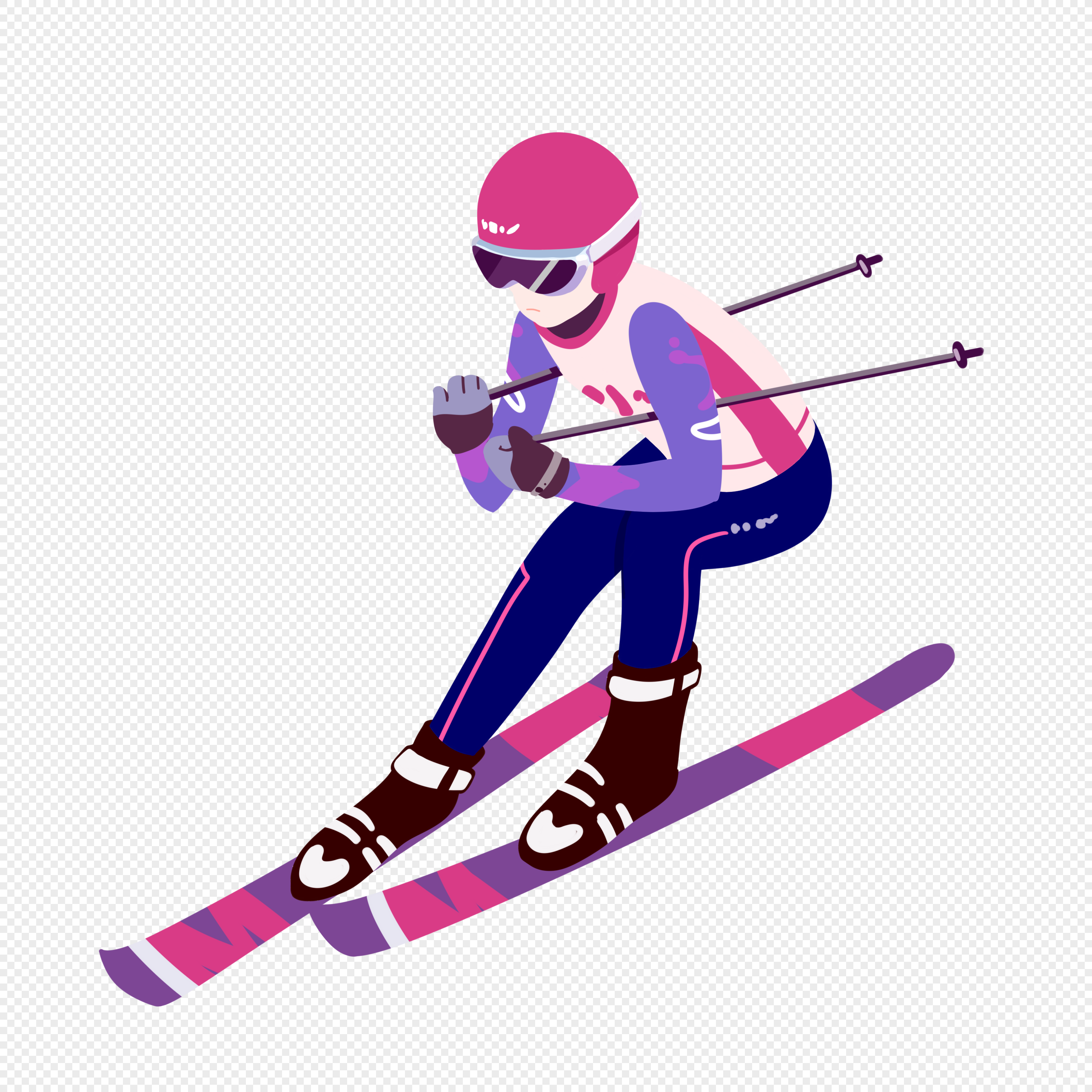 Вафельная картинка лыжник с очками