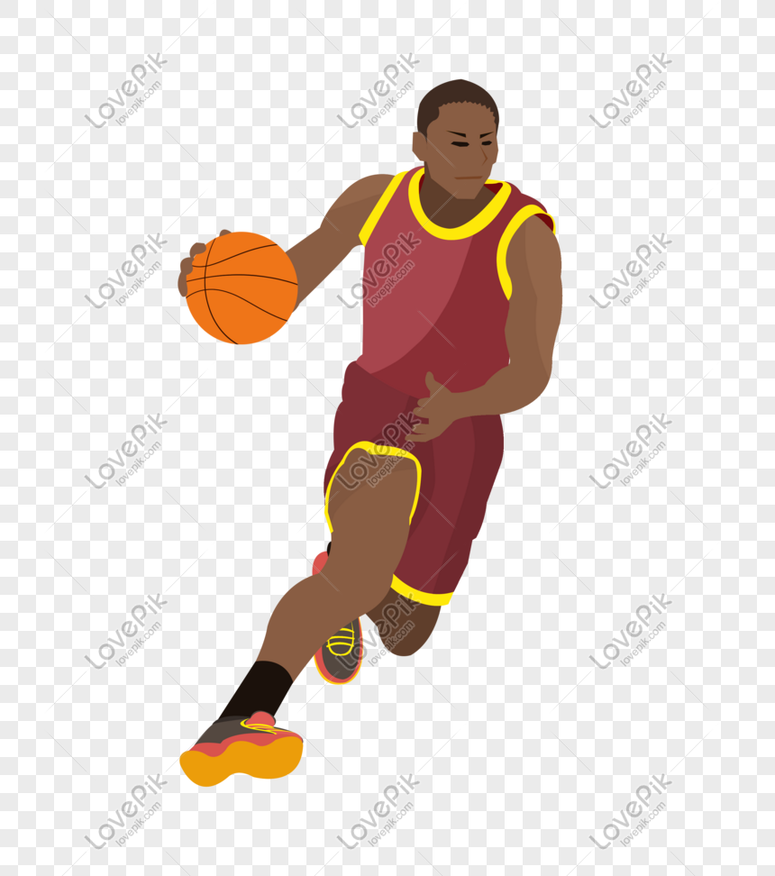 Pemain Bola Basket Menggiring Bola Png Grafik Gambar Unduh Gratis Lovepik