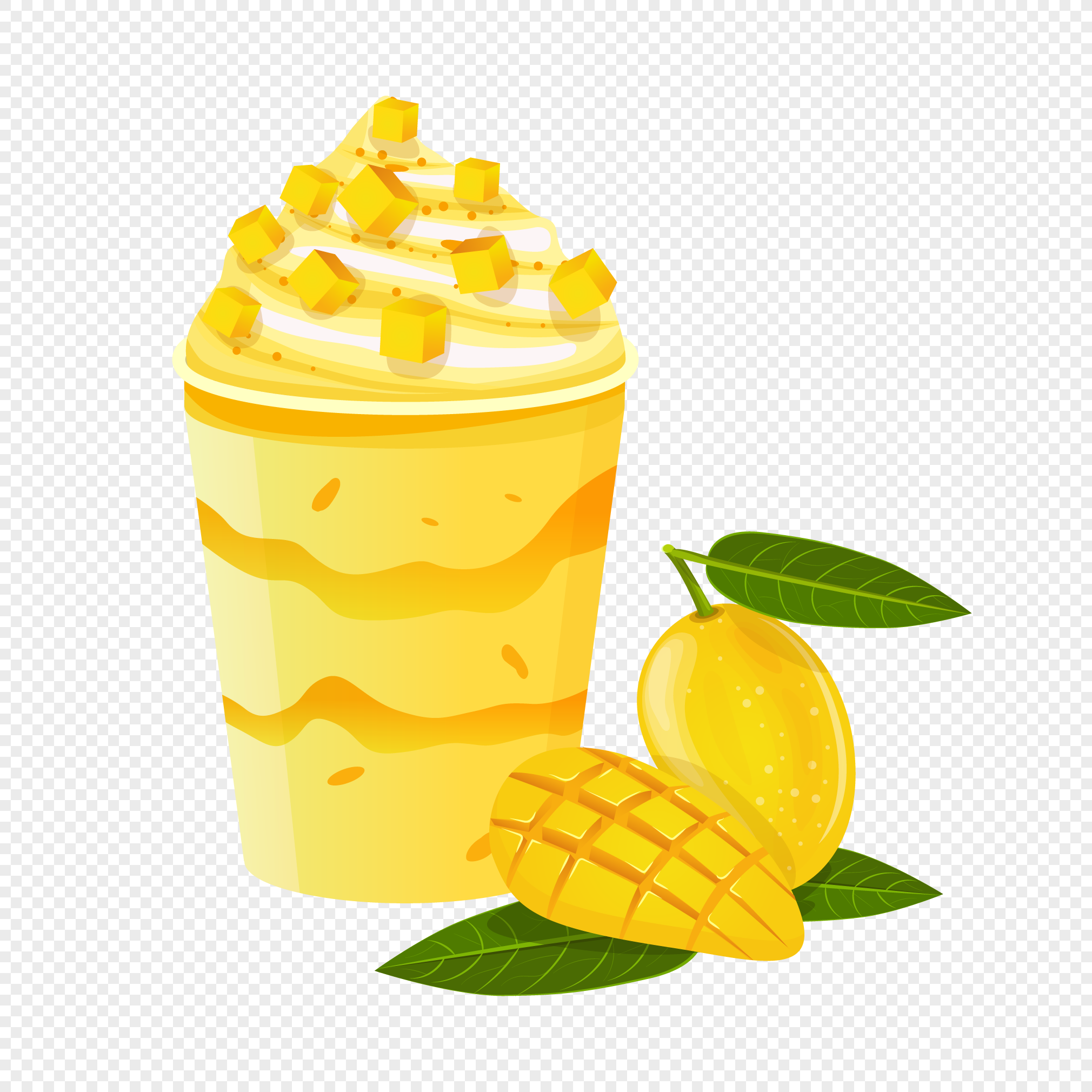 Banana Smoothie Cup with Straw Mockup - Free Download Images High Quality  PNG, JPG