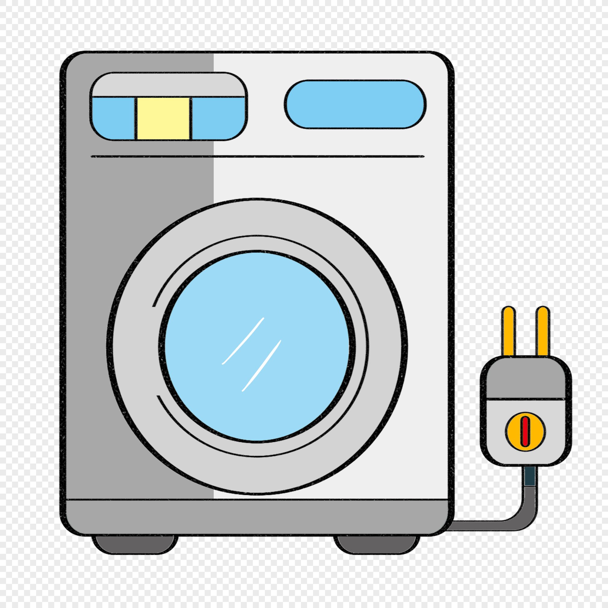 卡通形象的洗衣机插画图片素材_ID:157270061-Veer图库