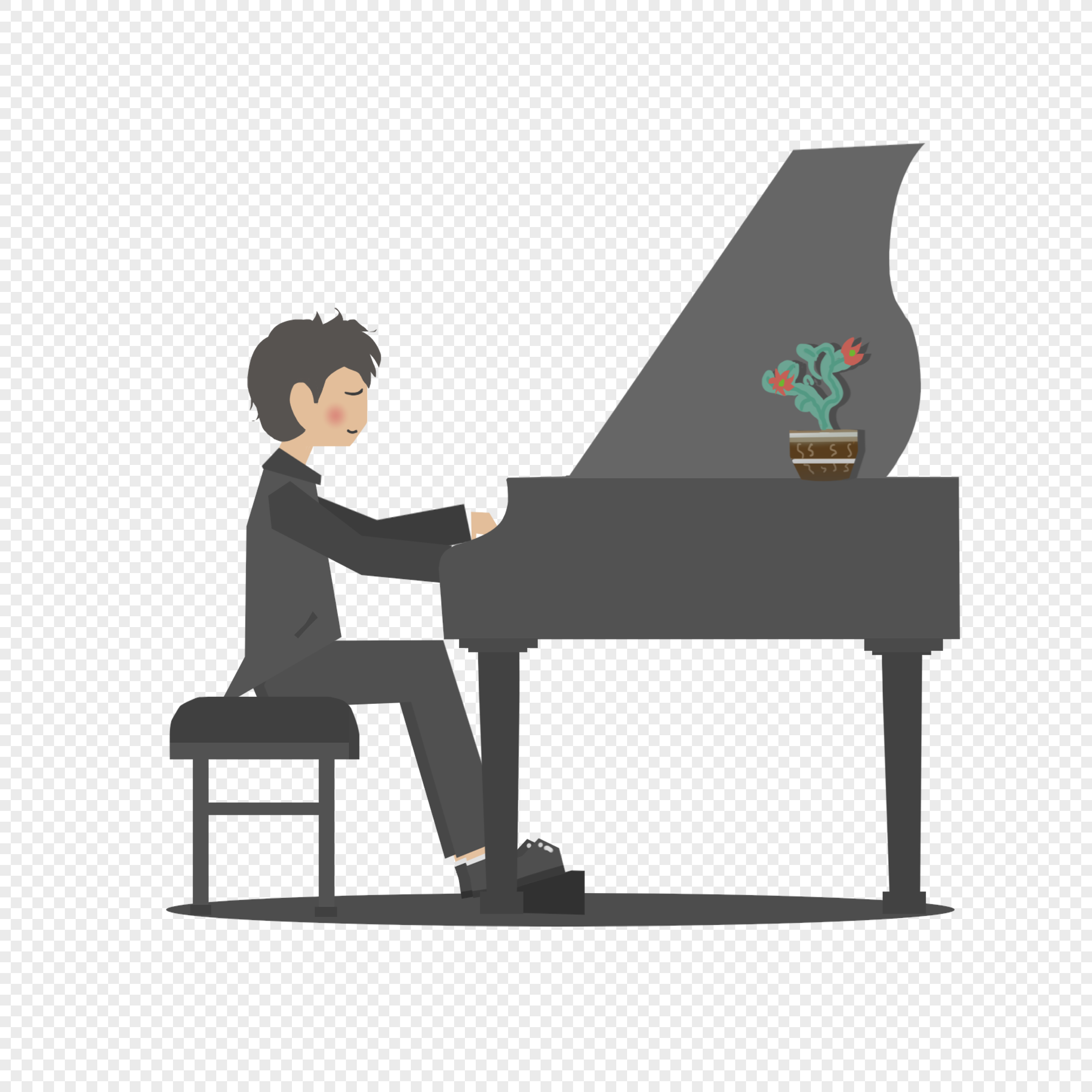 Рисунок молодого пианиста