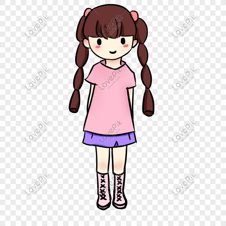 Cartoon Girl Illustration PNG Picture And Clipart Image For Free ...