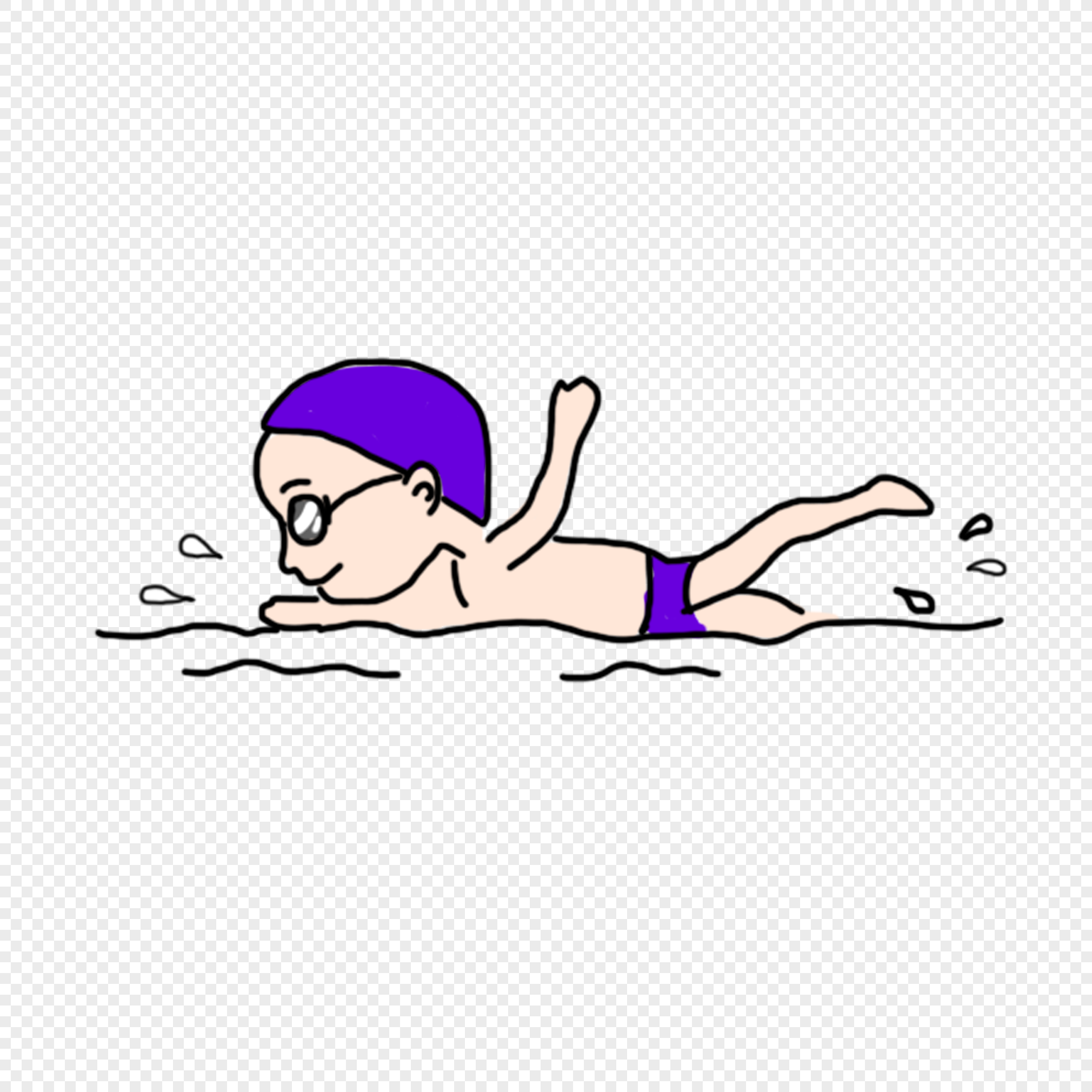 Как изобразить плавающего человека