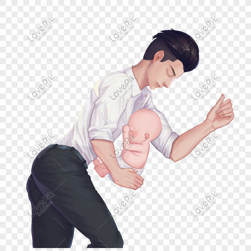 Padre Sosteniendo A Su Bebe Durmiendo Imagenes De Graficos Png Gratis Lovepik