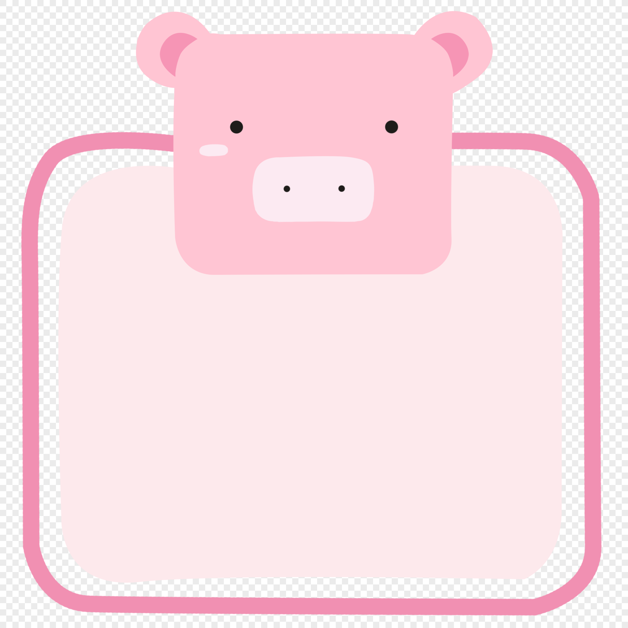 Cartoon Pig Border PNG Transparent And Clipart Image For Free Download ...