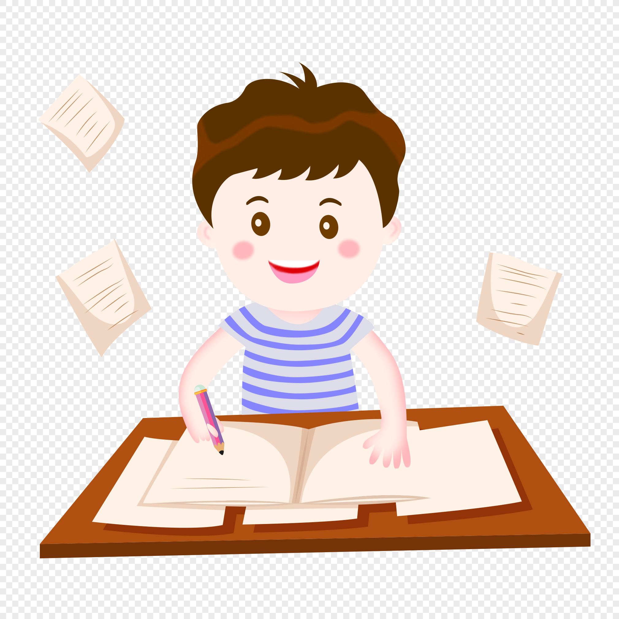 Boy doing homework, summer homework, and homework, assignments png image free download