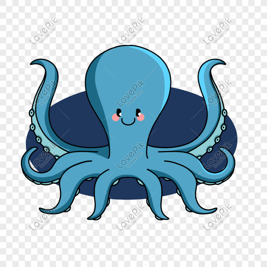 Cartoon Blue Octopus PNG White Transparent And Clipart Image For Free  Download - Lovepik | 401457062