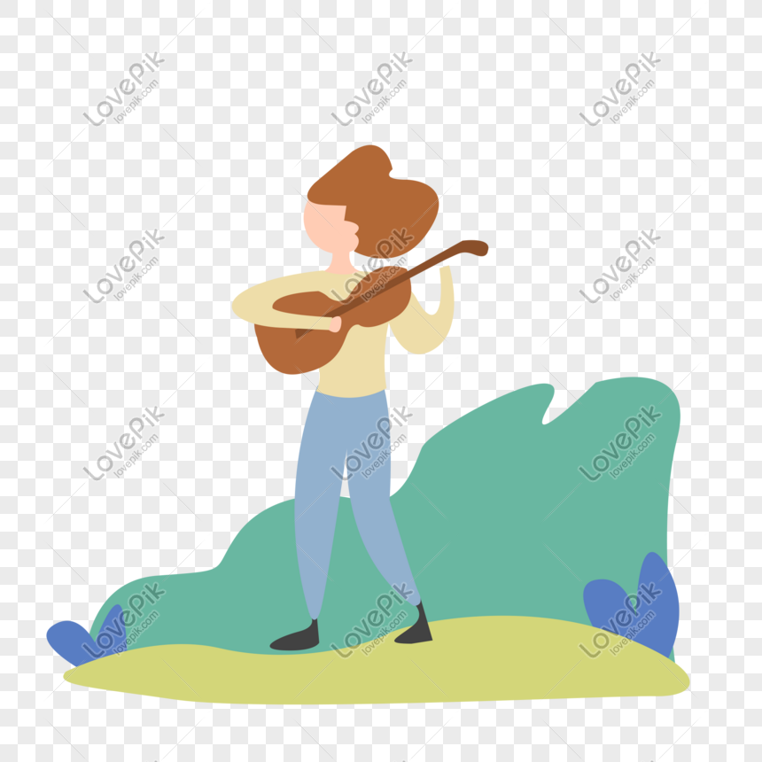 Playing Guitar Free PNG And Clipart Image For Free Download - Lovepik ...
