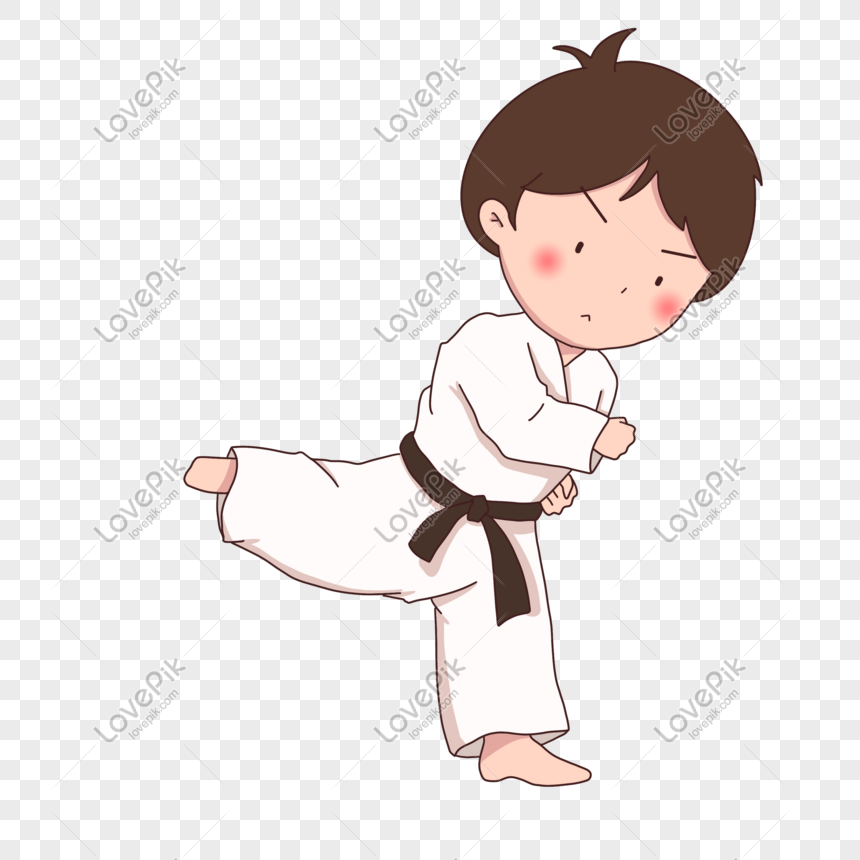 Niño De Taekwondo De Dibujos Animados PNG Imágenes Gratis - Lovepik