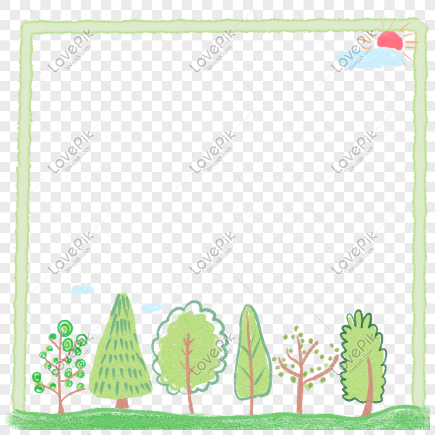 Small Tree Border PNG Image & PSD File Free Download - Lovepik | 401460197