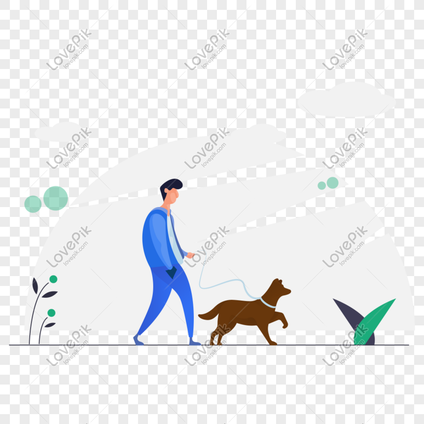 Man Walking Dog Icon Free Vector Illustration Material PNG Picture And  Clipart Image For Free Download - Lovepik | 401461005