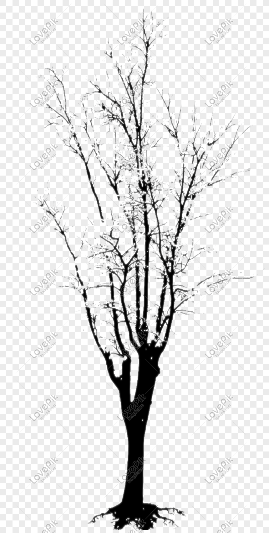 gambar pokok hitam putih