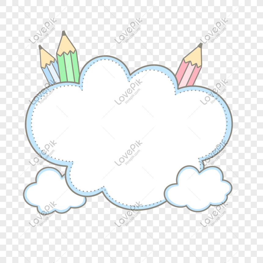 Borde De Lapiz De Nube De Dibujos Animados Imagenes De Graficos Png Gratis Lovepik