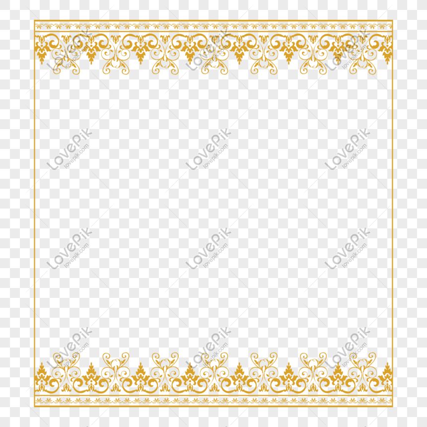 Golden Pattern Border PNG Image & PSD File Free Download - Lovepik ...