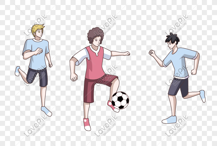 1.	The boys kinck a ball.