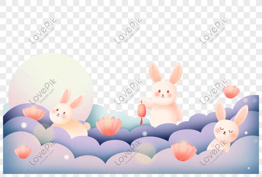 Rabbit Paper Cut Wind Border Png Image Picture Free Download Lovepik Com