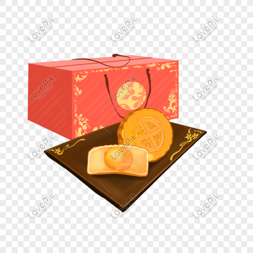 Mid Autumn Festival Mooncake Gift Box Elements PNG Transparent ...