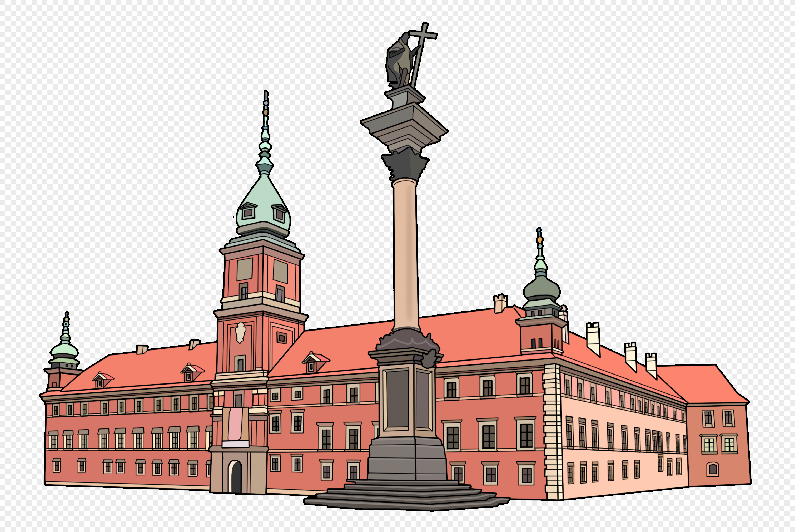 Королевский замок Варшава вектор