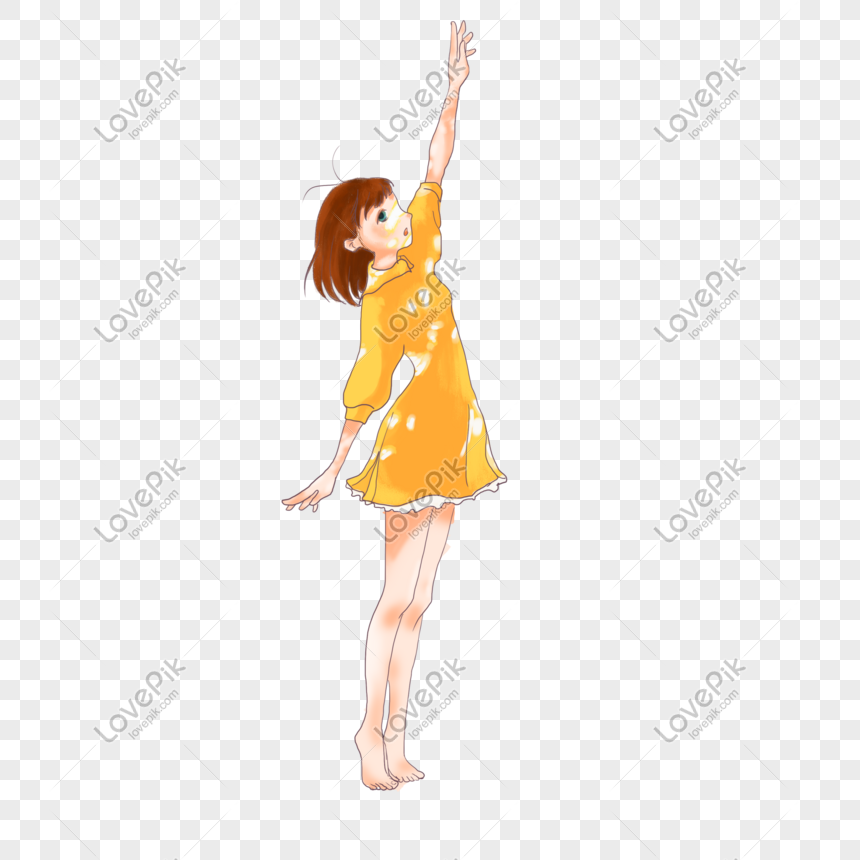 girl waving goodbye cartoon