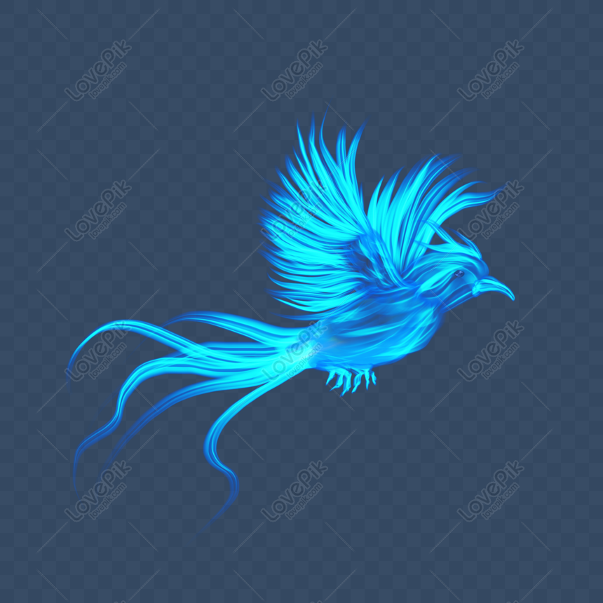 Creative Blue Flame Bird PNG White Transparent And Clipart Image For Free  Download - Lovepik | 401482922