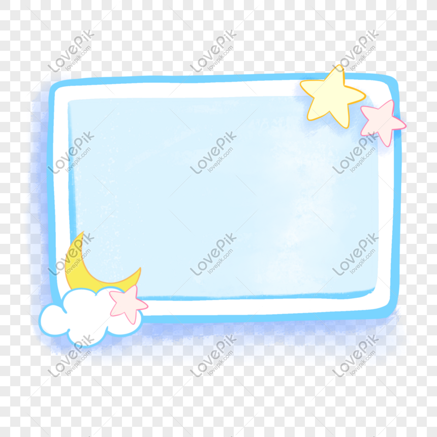 Hand drawn stars moon border png image_picture free download 401486596 ...