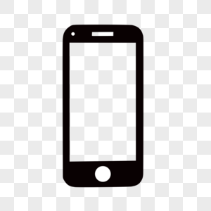 white phone icon transparent background