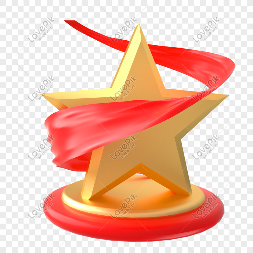 top rated 5 stars with red ribbon Stock Illustration