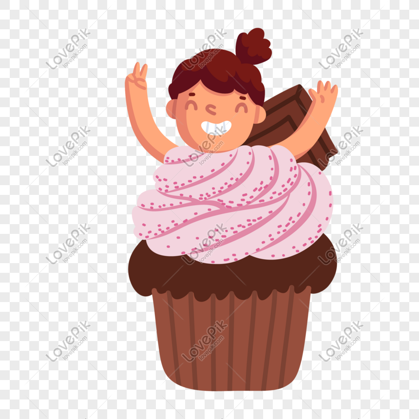 カップケーキの要素を持つ夏かわいい女の子イメージ グラフィックス Id Prf画像フォーマットeps Jp Lovepik Com