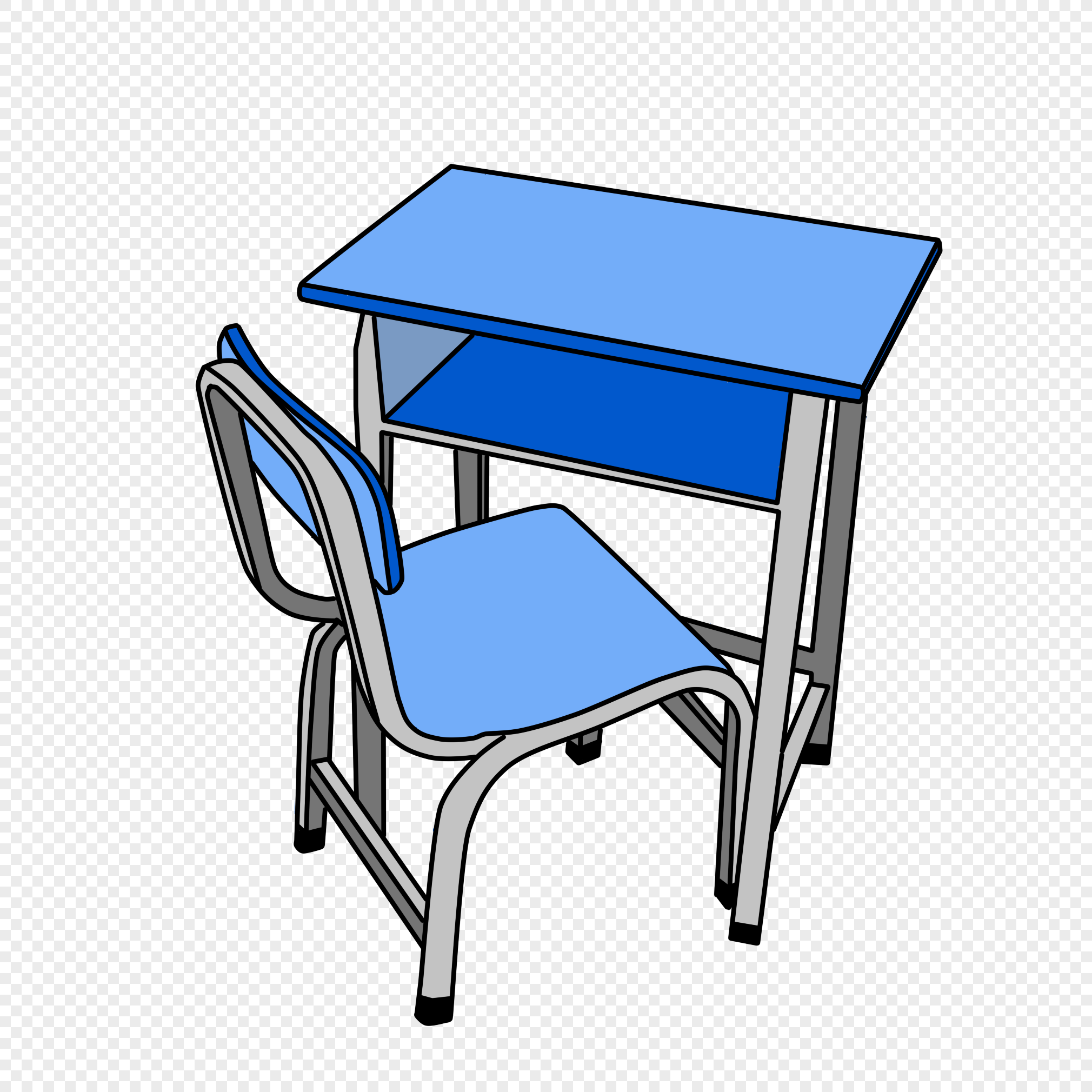 Школьный стол на прозрачном фоне