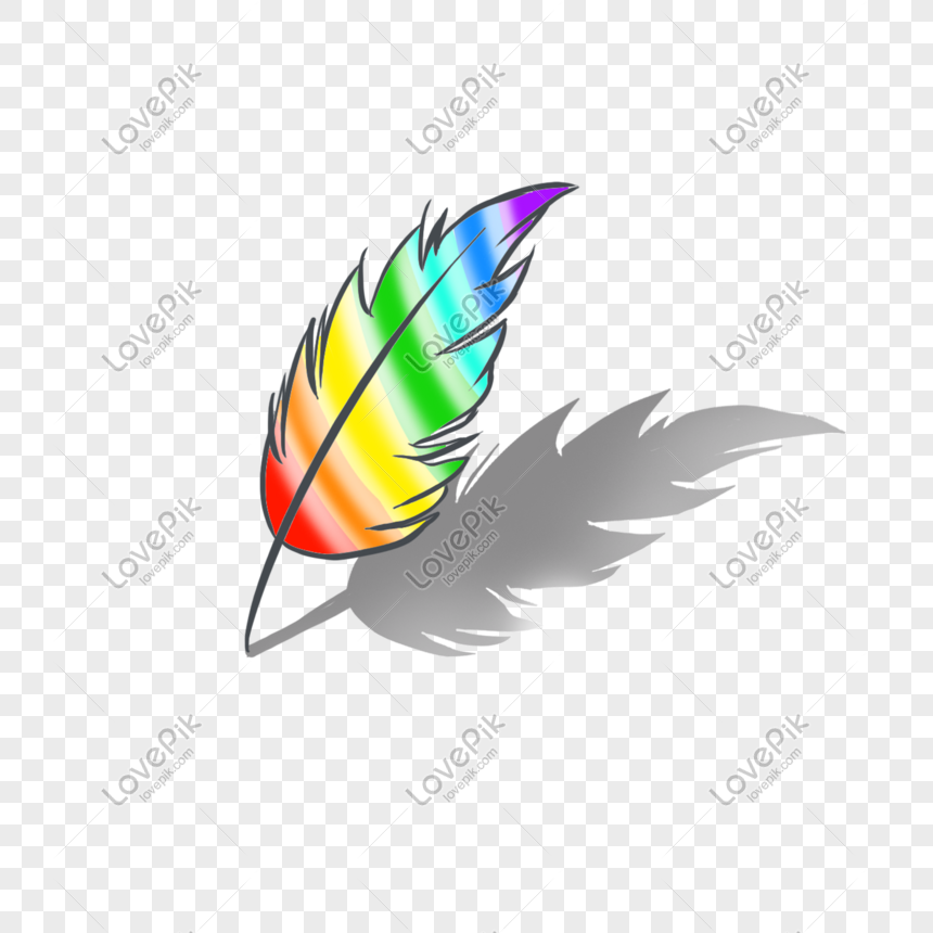 Ilustracion De Dibujos Animados De Plumas Coloridas Imagenes De Graficos Png Gratis Lovepik