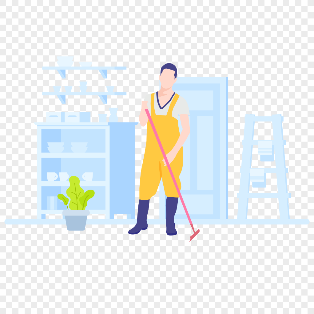 Man Cleaning Png Images With Transparent Background 