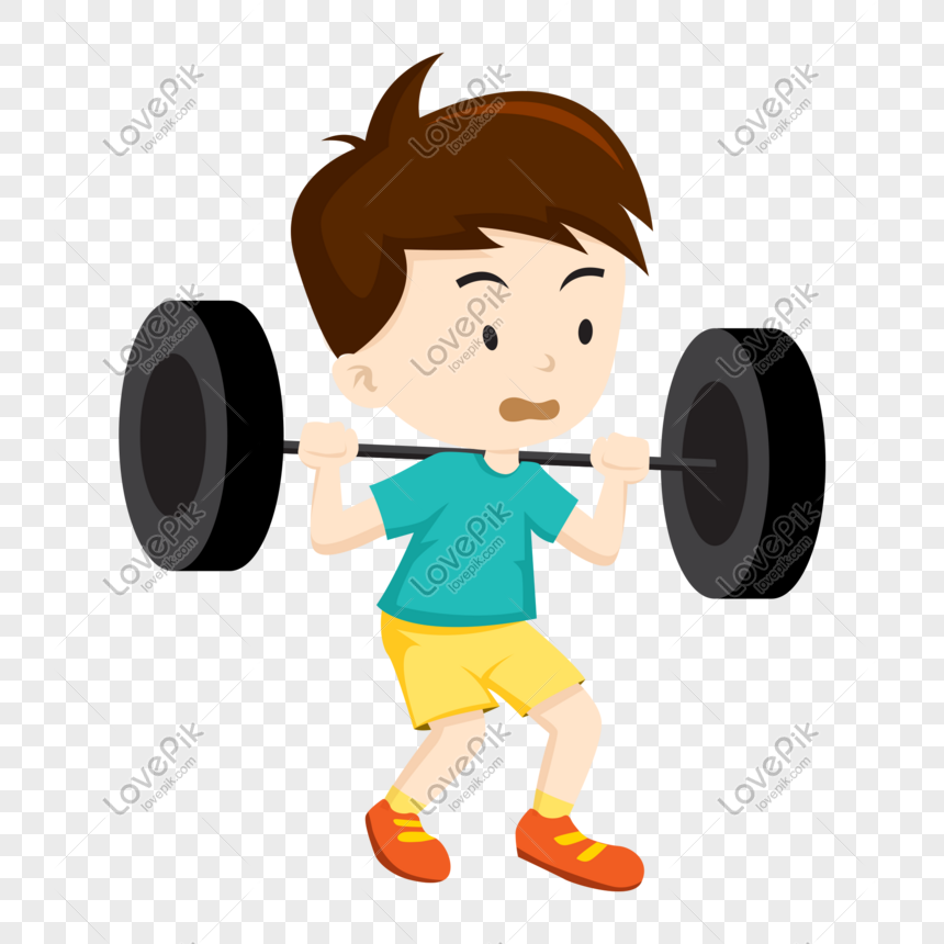 Lifting Dumbbell Boy Png Transparent Background And Clipart Image For