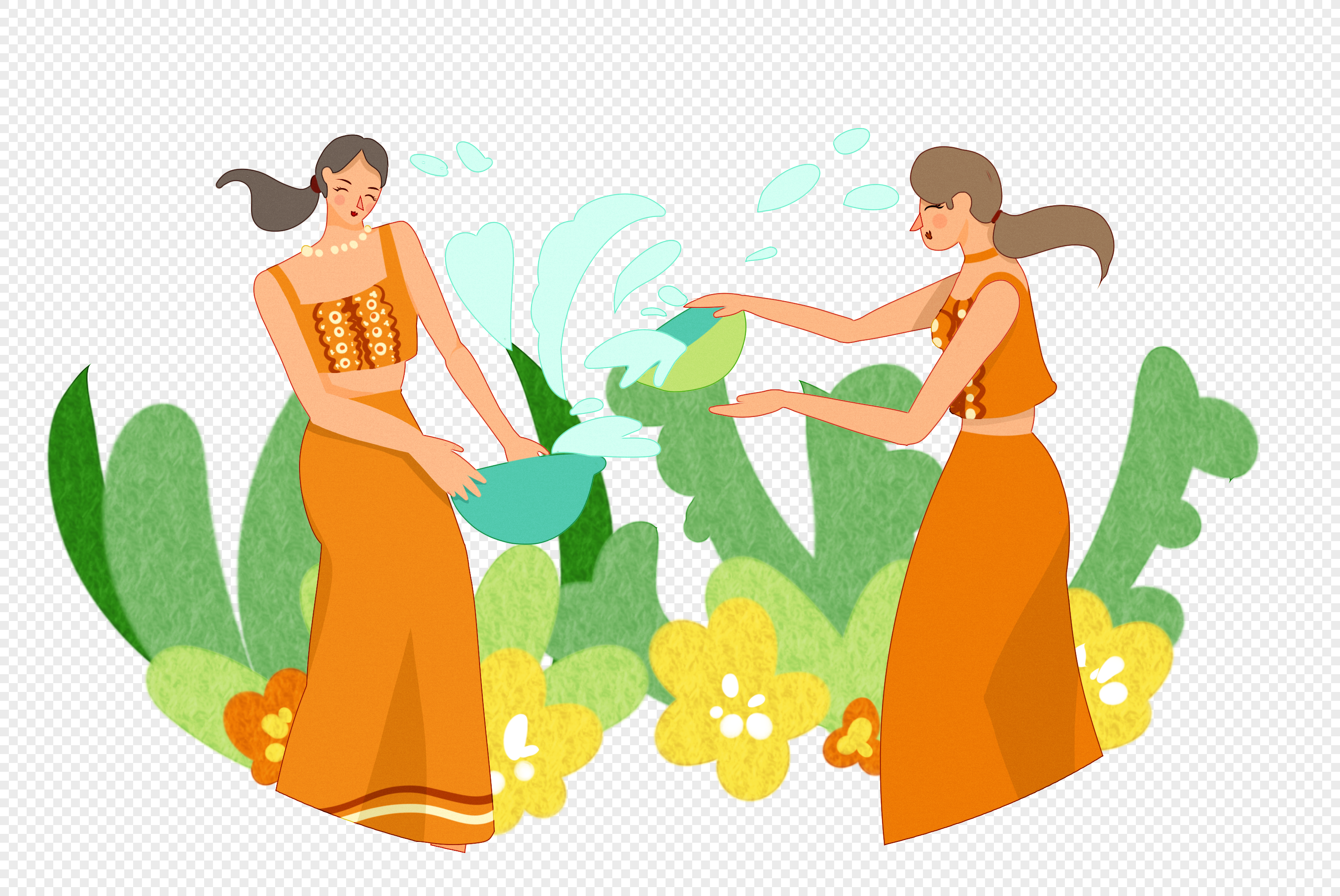 Songkran Festival PNG Image Free Download And Clipart Image For Free