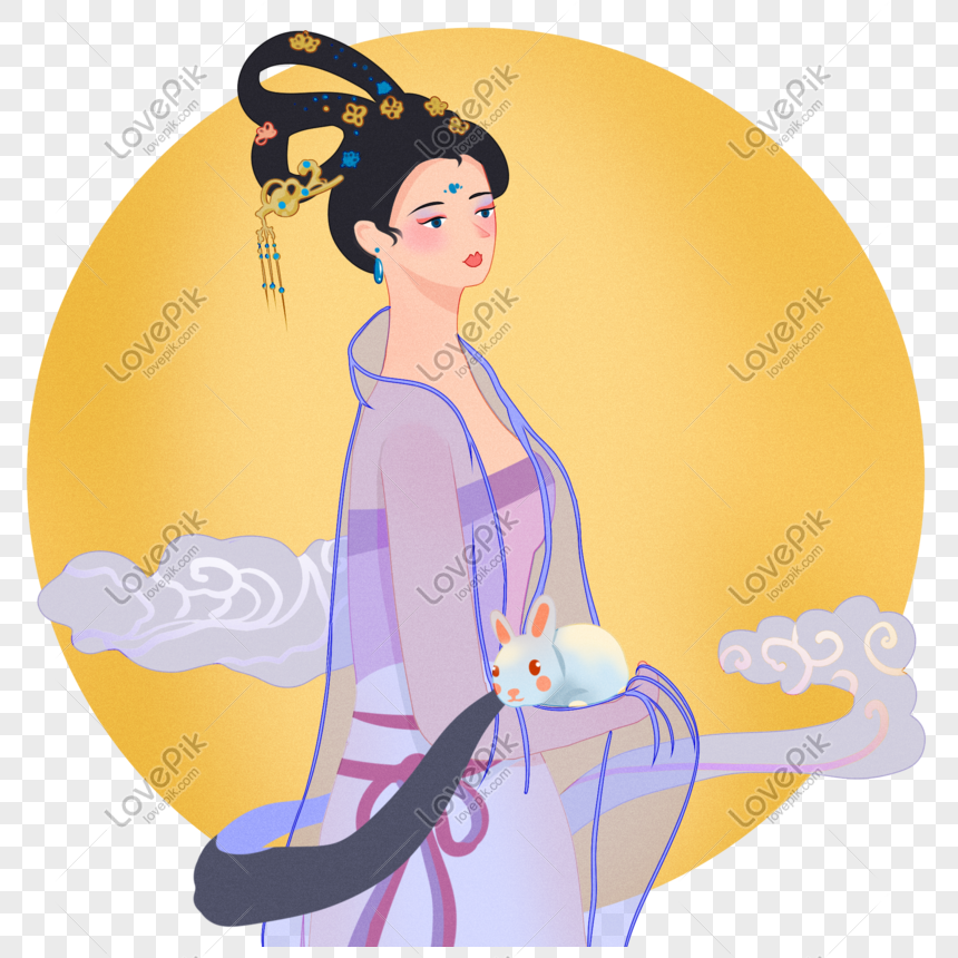 嫦娥玉兔, Chang E, Moon Cake, Mid-autumn Festival PNG Transparent ...