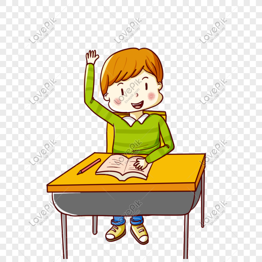 Students In The Beginning Of The School Answer Questions PNG Image Free ...