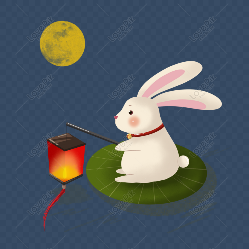 Mid Autumn Festival Jade Rabbit Cartoon Jade Rabbit Missing Mid