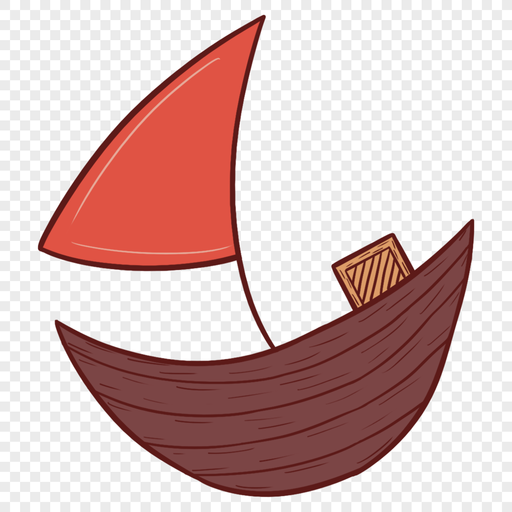 Simple sailing boat plank nautical travel, nautical elements, simplicity, simple boat png picture