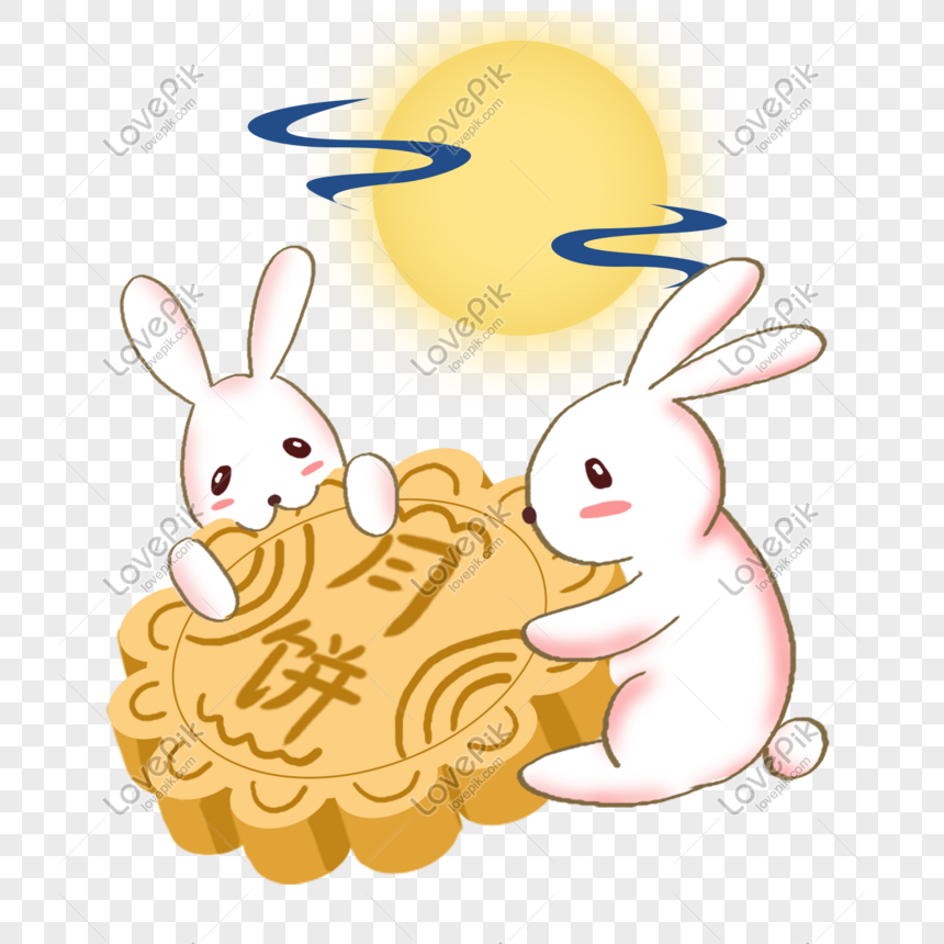 Mid Autumn Festival Rabbit Eating Moon Cake PNG Hd Transparent Image And  Clipart Image For Free Download - Lovepik | 401516594