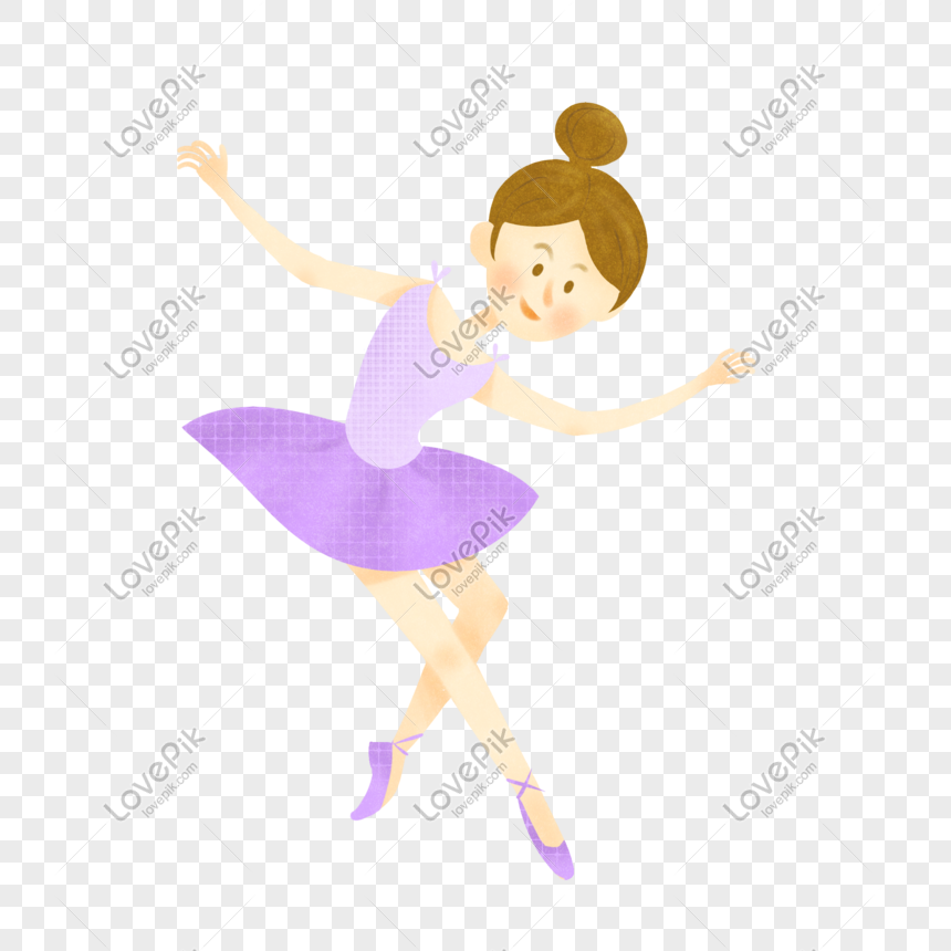 Niña De Dibujos Animados Saltando Ballet PNG Imágenes Gratis - Lovepik