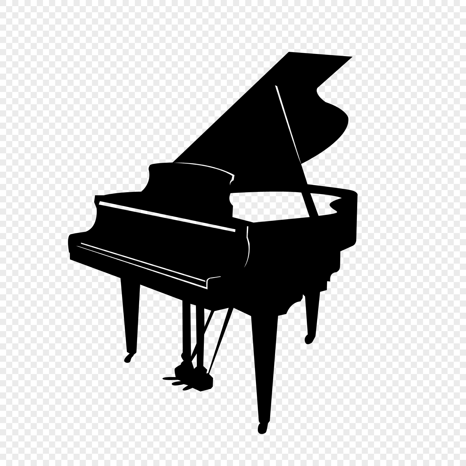 人物剪影乐器钢琴音乐素材免费下载 - 觅知网