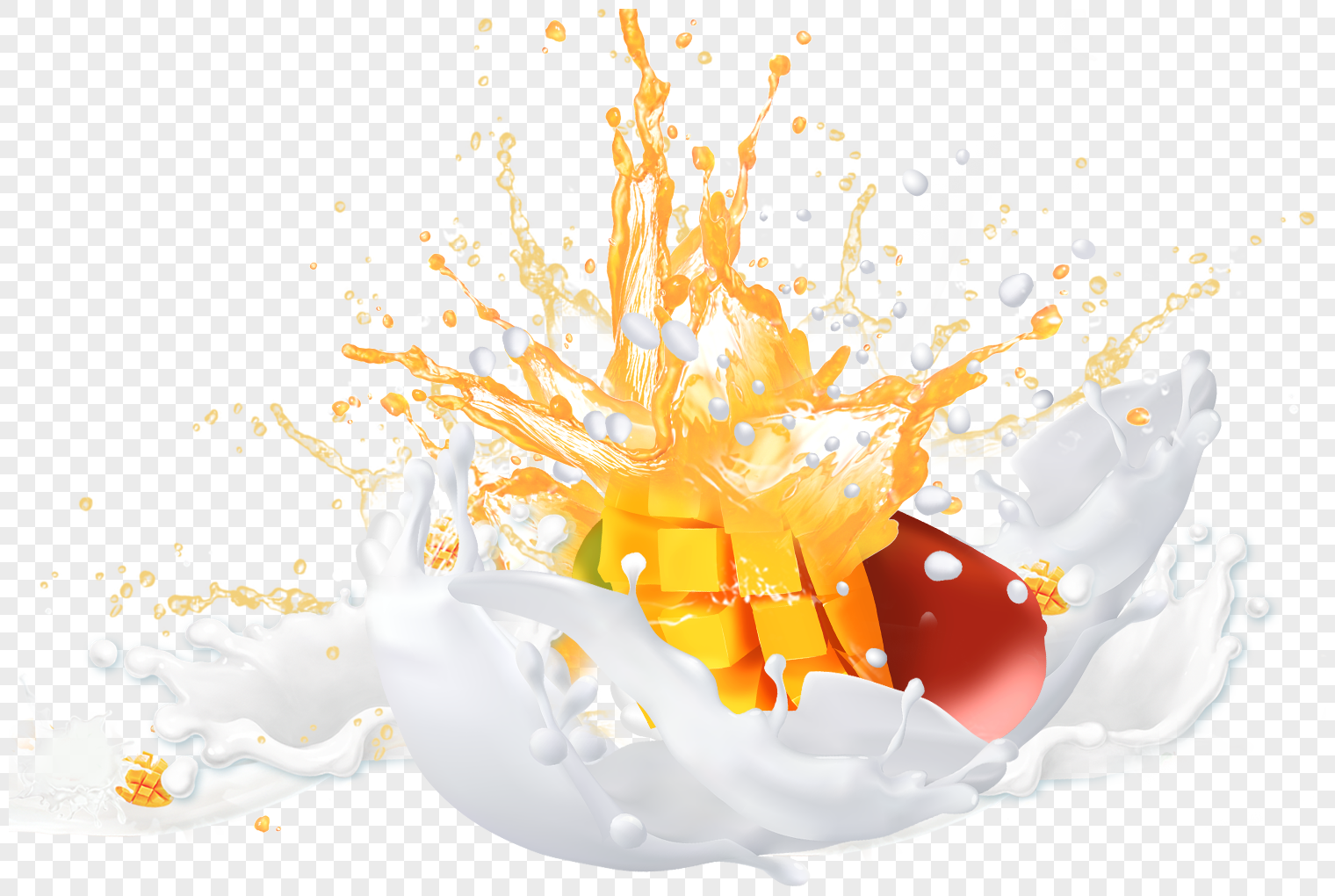 Mango milk splashing png image_picture free download 401520417_lovepik.com