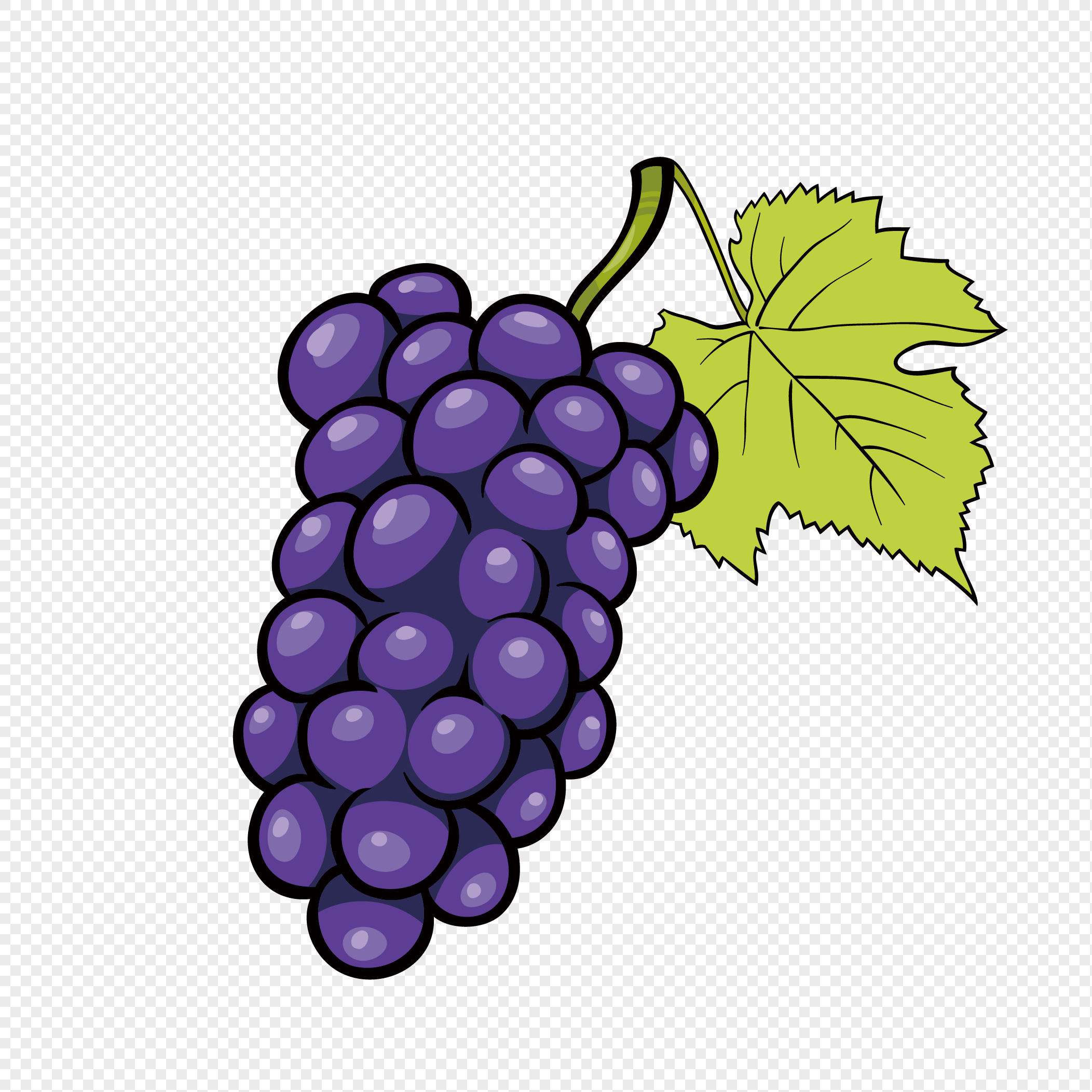 Виноград и Изюм на прозрачном фоне