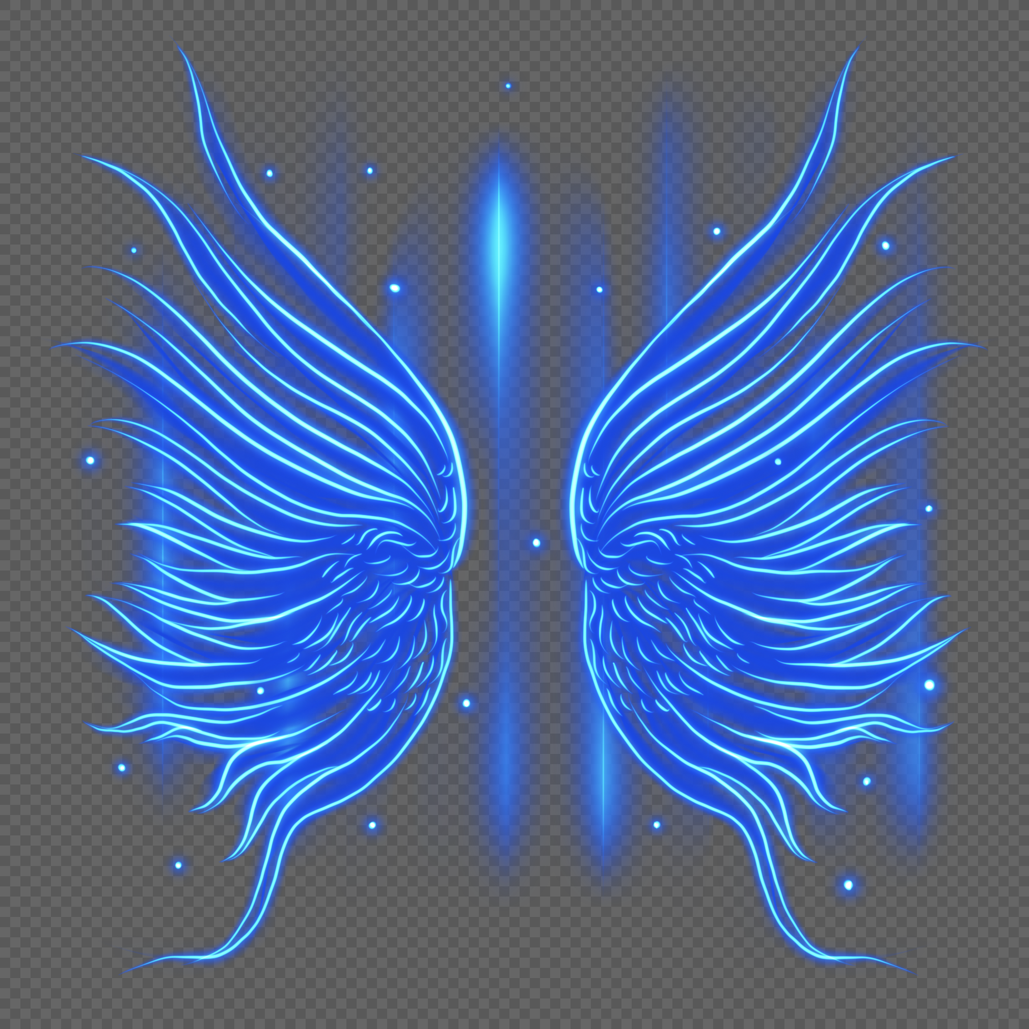 Amazon.com - Pair of Angel Wings Decal Sticker with Detailed Wing Art for  Blue Dark (4X2,3)