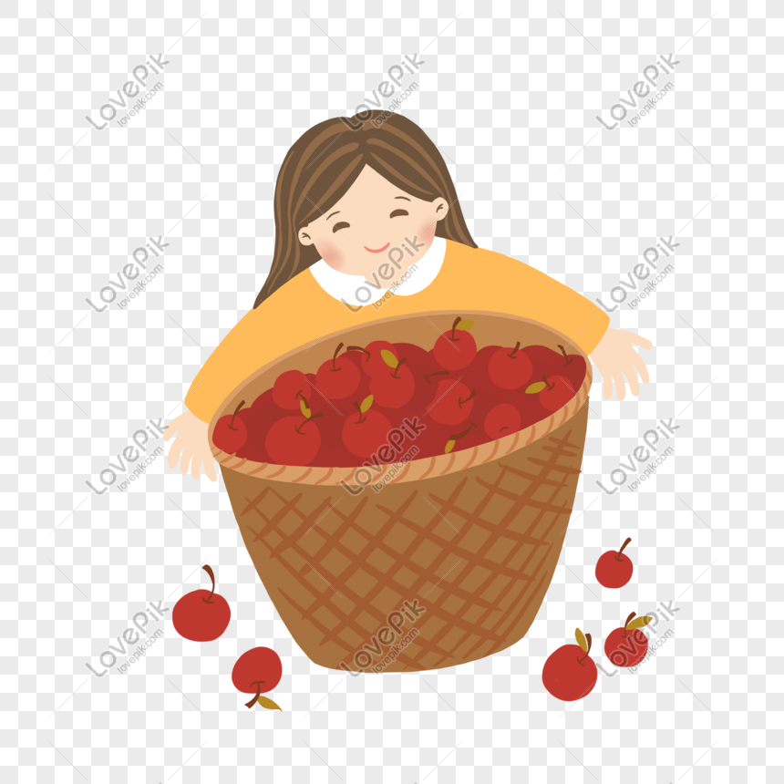 秋のりんご収穫少女イメージ グラフィックス Id Prf画像フォーマットpsd Jp Lovepik Com