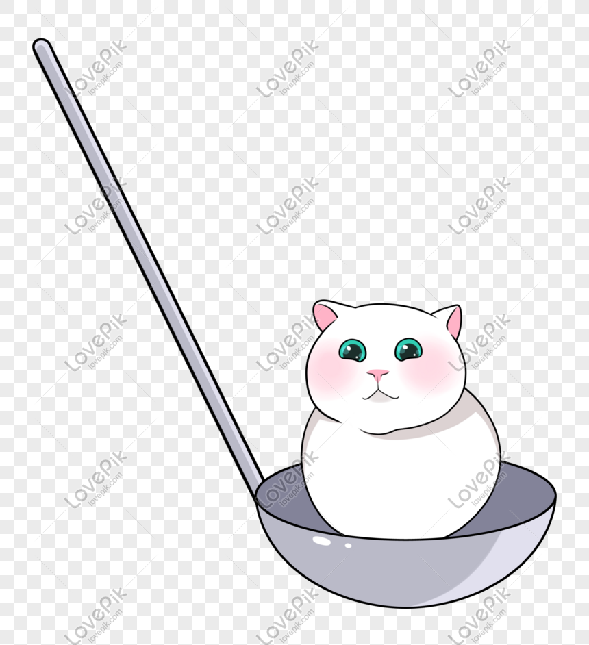 Sup Kucing Putih Dengan Mengisi Wijen Hitam Dalam Sudu Sup Gambar Unduh Gratis Imej 401538087 Format Png My Lovepik Com