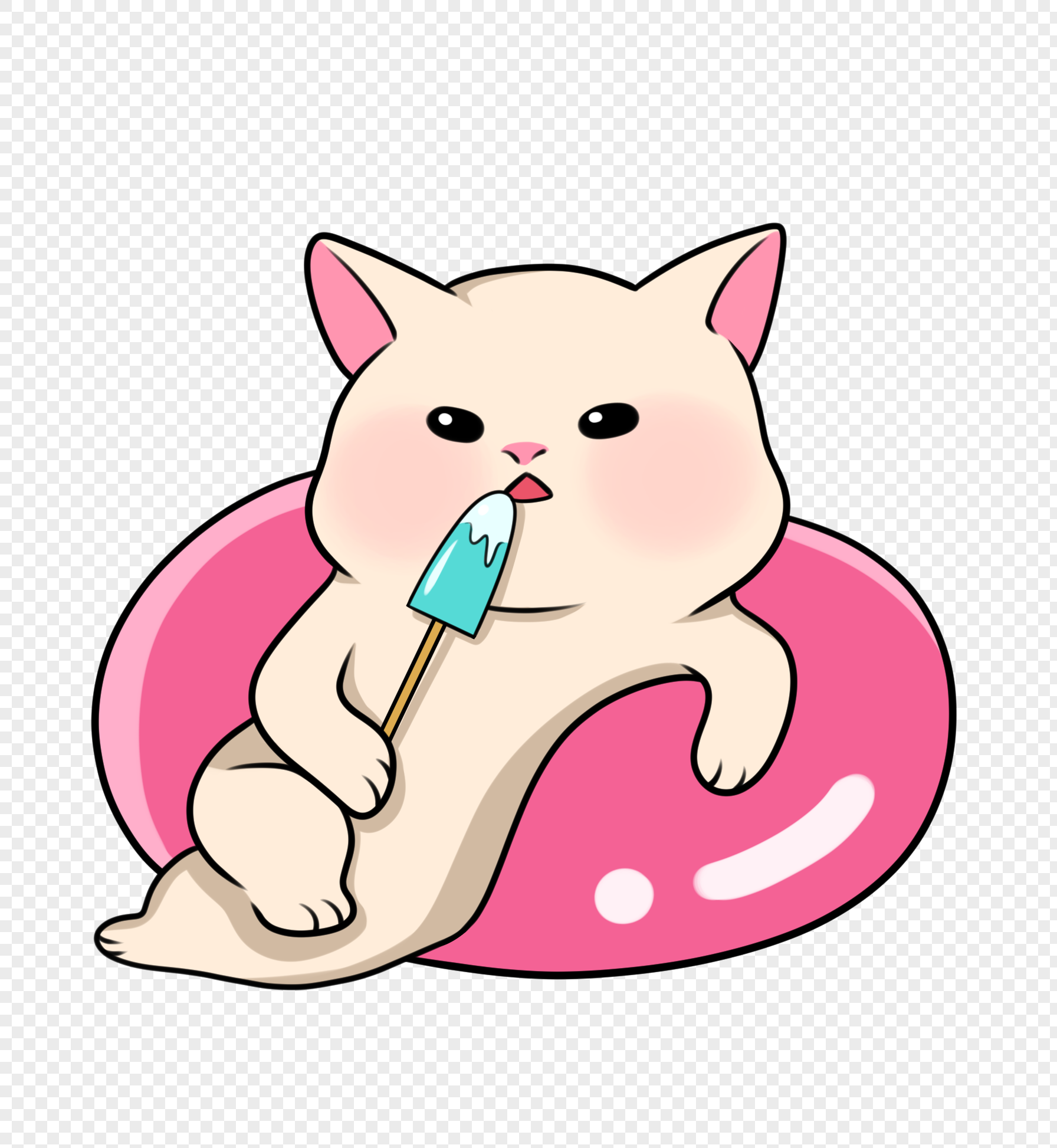 Animal, cat, cute, funny, lazy, lick icon - Download on Iconfinder