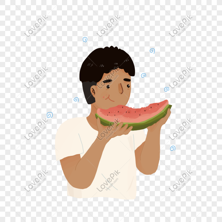 Lovepik صورة Psd 401539063 Id الرسومات بحث صور أكل البطيخ الصيف فاكهة التشمس الكرتون