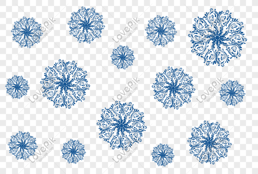 Eropa Klasik Biru Pola Dekoratif  Pola Dekoratif  Shading