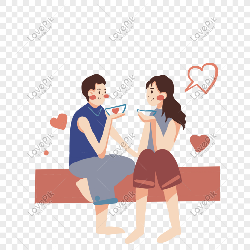 漫画かわいい星祭りカップル愛テーブル白人イメージ グラフィックス Id Prf画像フォーマットpsd Jp Lovepik Com